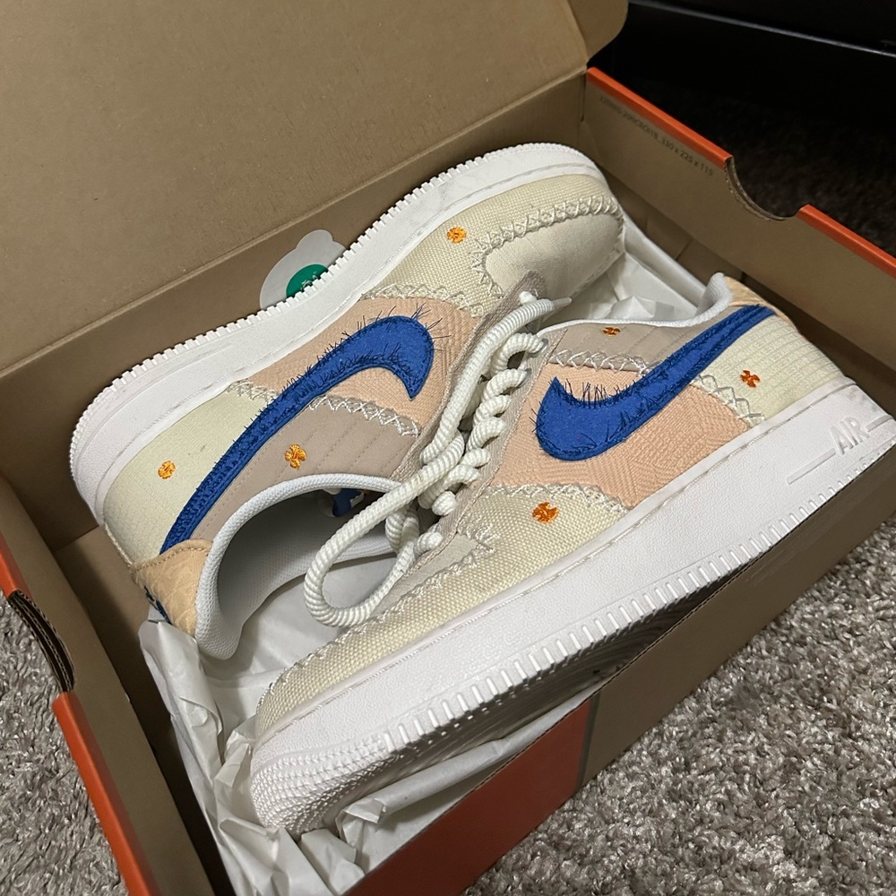Nike Air Force 1 '07 PRM - Marina Blue and Cream